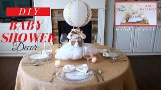 Floating Hot Air Balloon Centerpiece | ADORABLE DIY Baby Shower Decor