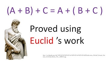 Proof of Associative Property in Addition using Work of Euclid