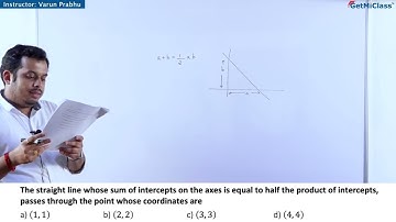 Straight Line with Special Intercept KCET 11th Mathematics 2D Geometry Straight Lines