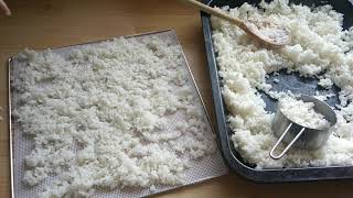 Dehydrating Cooked Rice