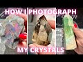 How i photograph my crystals using my iphone 13  natural lighting only  tips  tricks