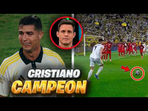 REACCION PRENSA MUNDIAL CRISTIANO RONALDO DOBLETE de GOLES y CAMPEON AL NASSR vs DAMAC