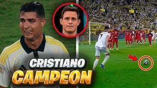 REACCION PRENSA MUNDIAL CRISTIANO RONALDO DOBLETE de GOLES y CAMPEON AL NASSR vs DAMAC