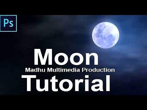 Photoshop  3 minutes  tutorial : Simple moon blood moon + effects#Photoshop,