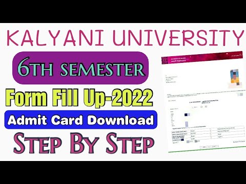 6th semester exam form fill up step by step  kalyani university // how to open  Examination portal ?