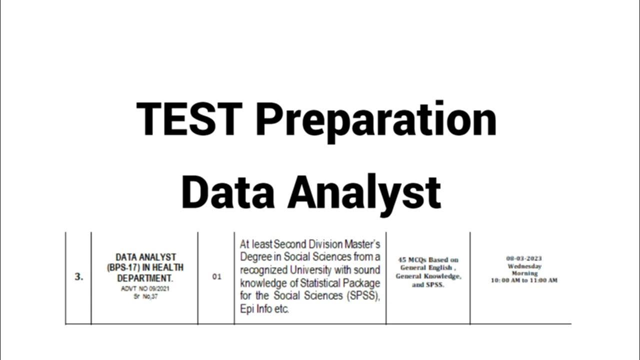KPPSC DATA ANALYST TEST, PAPER COMPOSITION, 08032023 YouTube