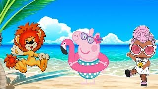 PEPPA PIG NEW EPISODE 🌞Peppa Pig and LOL Dolls on the Beach 🌴⛱️