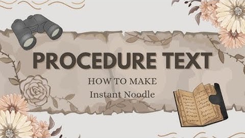 How to make instant noodles😻 | Procedure text | Bahasa inggris