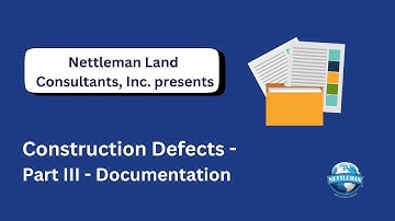 Construction Defect Series: NLC Prep Reviews Documentation  & Metadata