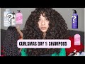 SHAMPOOS I&#39;VE BEEN USING A LOT ON MY CURLY HAIR DRUGSTORE &amp; HIGH END OPTIONS | CURLSMAS DAY 1