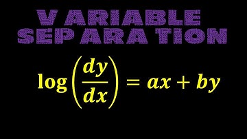 10.6 - Differential Equations | Method of Variable Separation - TYPE III