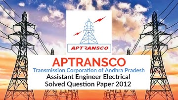 #APTRANSCO_AE Electrical 2012 Solved Question Paper #mahatransco_ae #mahavitaran_ae #mahagenco_ae