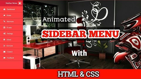 Sidebar Menu using HTML & CSS