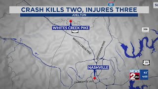 2 dead, 3 injured after multi-vehicle crash on Whites Creek Pike