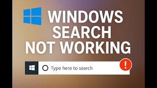 Windows Search Bar Not Responding? here's how to fix!