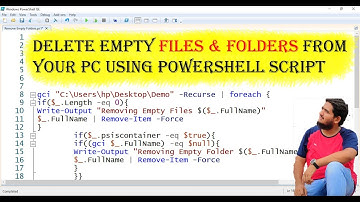 Delete empty files and folders using PowerShell Script