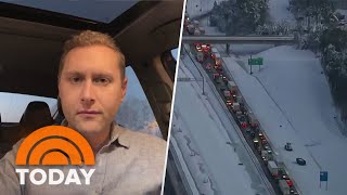 NBC Correspondent Details Being Stuck In Traffic Overnight Due To Winter Storm