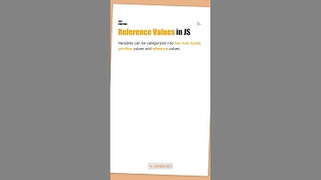 #Primitive and #Reference Values in #javascript