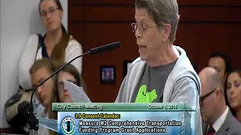 Oct 10 Irvine City Council Meeting - Susan Sayre