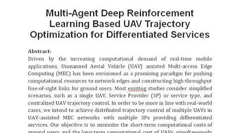 Multi Agent Deep Reinforcement Learning Based UAV Trajectory Optimization for Differentiated Service
