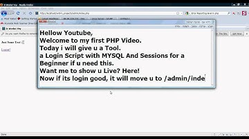 Login Script - PHP With MYSQL and Sessions [HD]