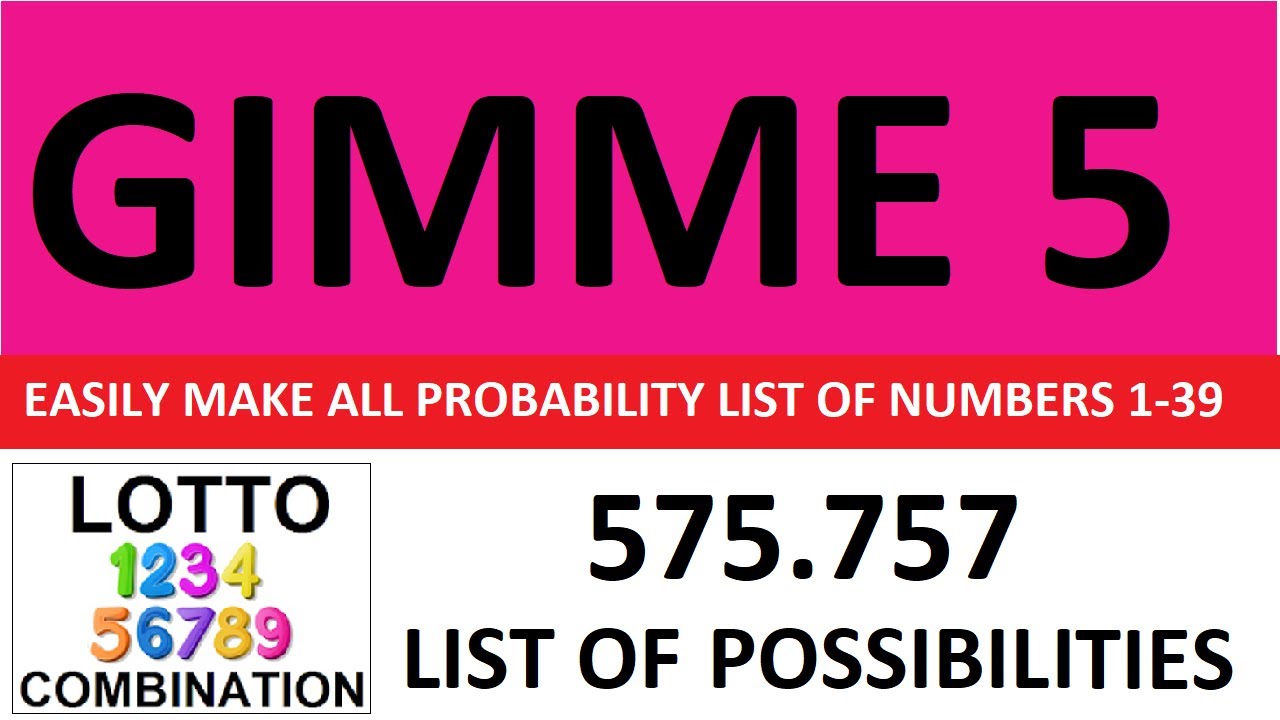 USA Gimme 5 Lotto draw numbers combination YouTube