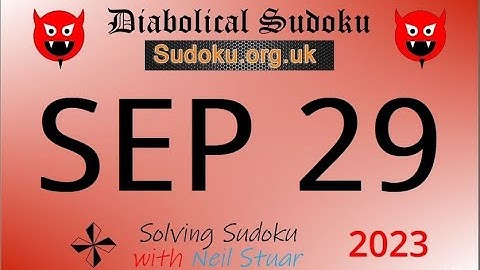 Diabolical Sudoku   September  29, 2023