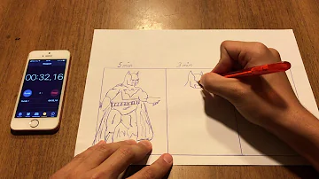 Painting Batman in 5 / 3 and 1 Minute