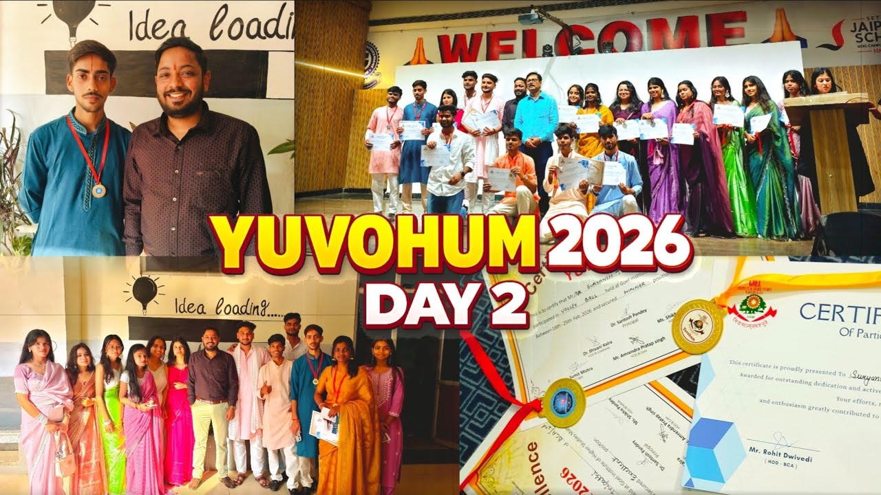 Aaj hamare college me tha YuvoHum Fest 2026 – Day 2 aur pura campus energy se full tha! 💥