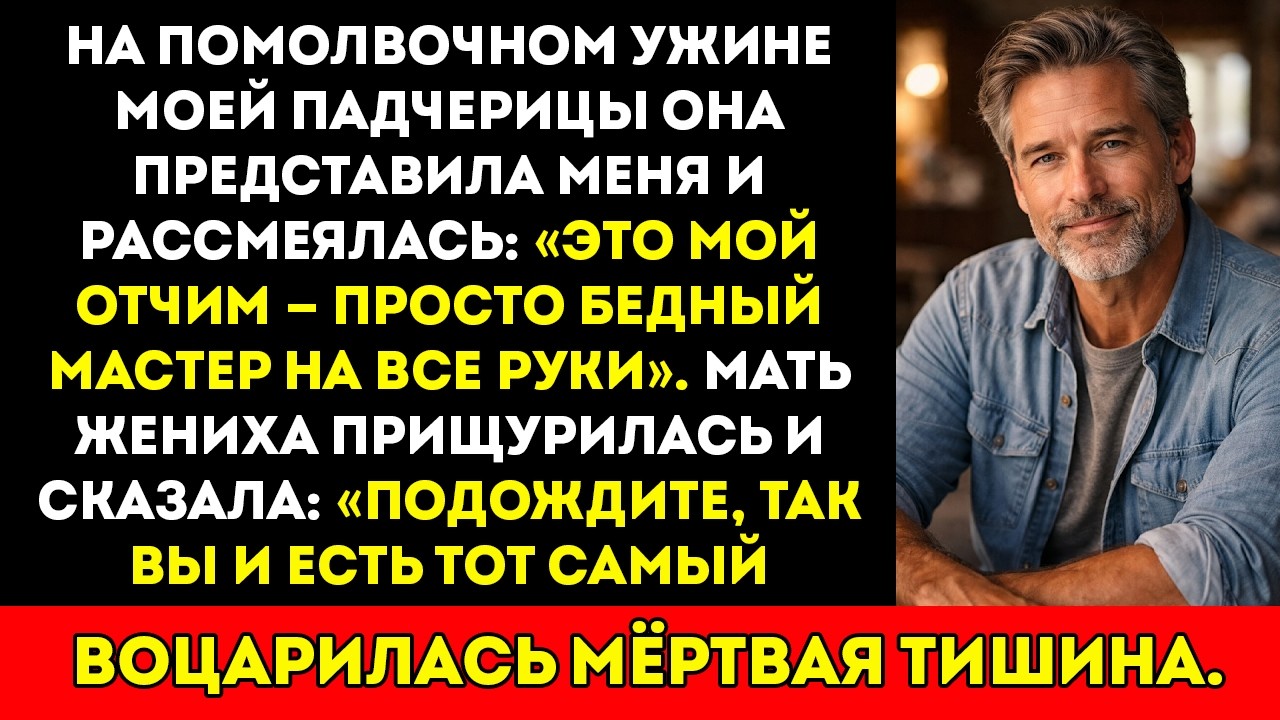 Моя падчерица назвала меня «просто разнорабочим» на ужине по случаю помолвки — пока его мать