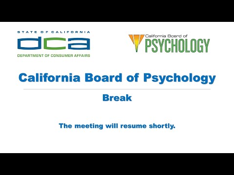 California Board Of Psychology Meeting August 19 2022 2 Of 2