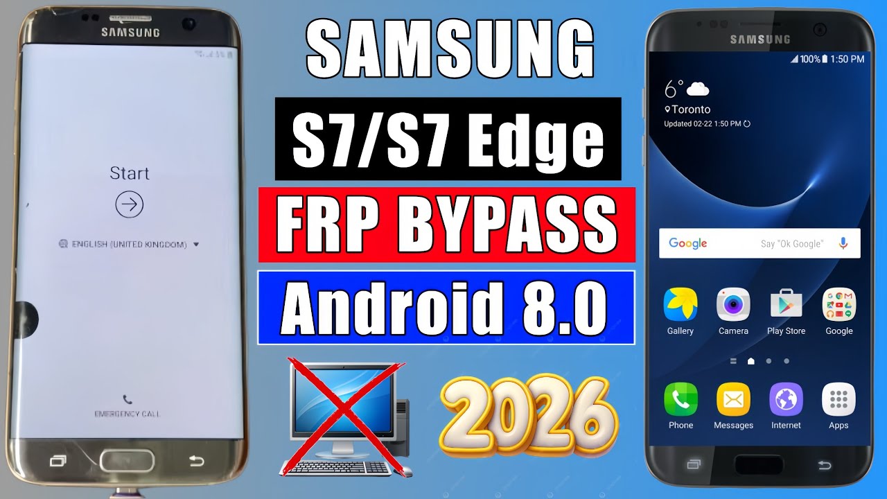 Samsung S7 Edge FRP Bypass 2026 | Samsung S6 Edge /S7/S7 Edge Google Account Unlock Without Pc 🖥 