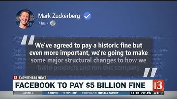 Facebook to pay $5 billion fine