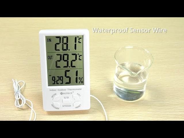 Acu-Rite Digital Thermometer with Indoor/Outdoor Sensor 02049, 3-1