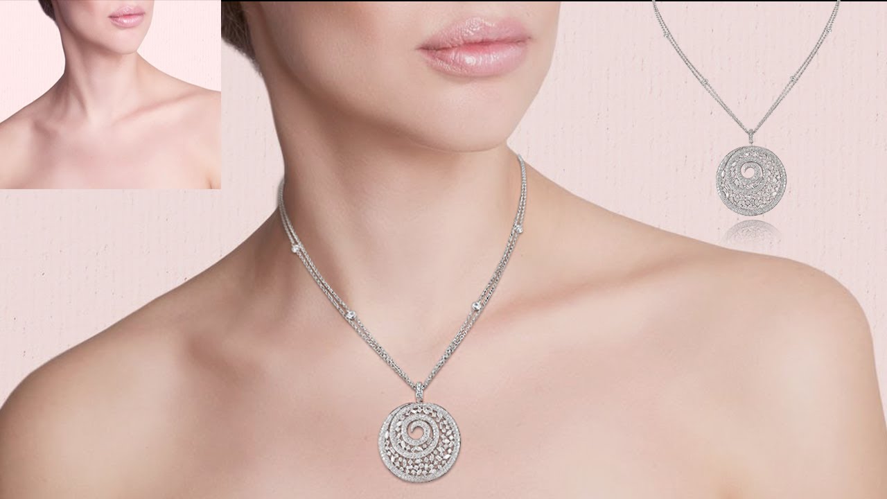 Add jewelry to Model In Jewelry Photo Editing Enhance and