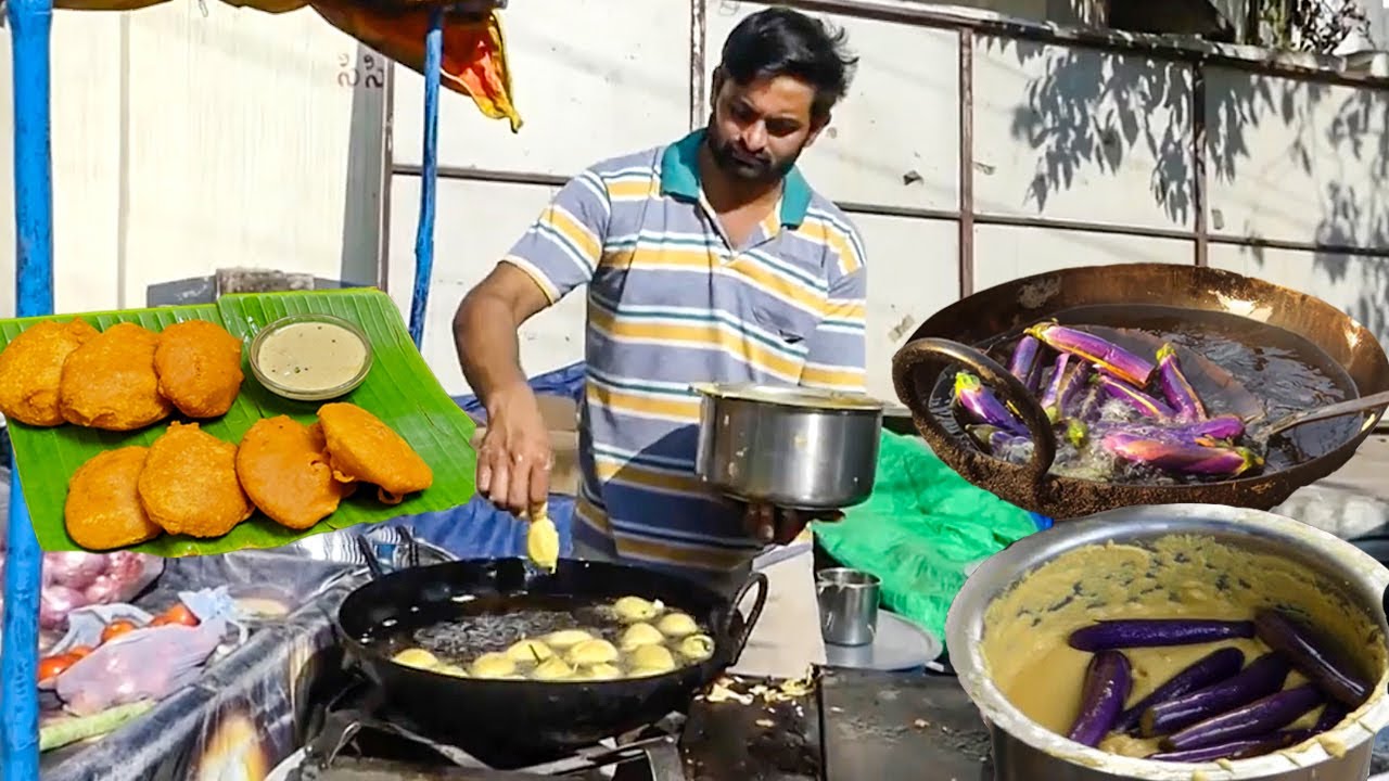 #Yummy! Brinjal Bajji & Aloo Bajji Recipes | बैंगन & आलू बज्जी रेसिपी | Street Food | KikTV Network