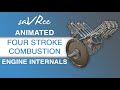 Animated Four Stroke Combustion Engine Internals