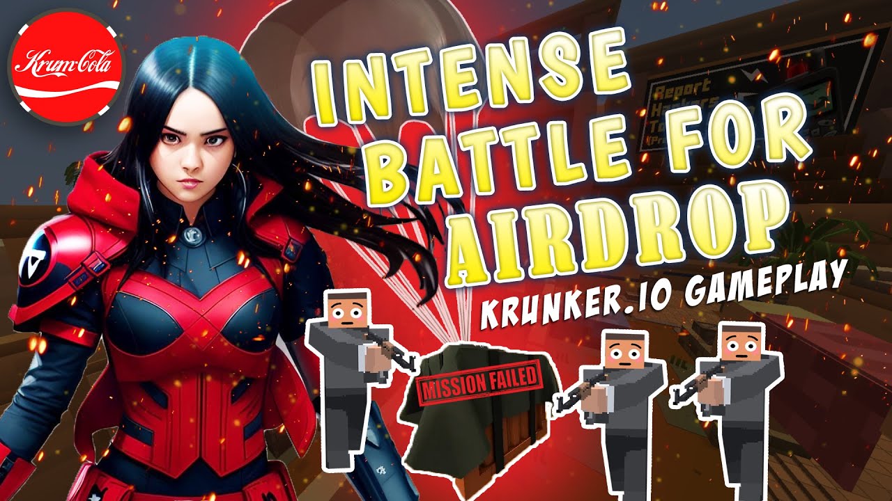 Intense Battle For Airdrop - Krunker.io Gameplay (Warning: Depiction of Lag)