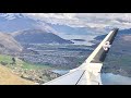 Air New Zealand A320 circuit approach into Queenstown Airport with stunning views - Must see!