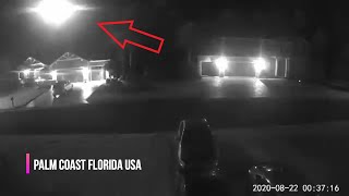 UFO Caught on CCTV Camera Passing Over Houses in Florida!