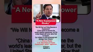 U.S. vs China? Marco Rubio's Boldest Statement Yet #geopolitics