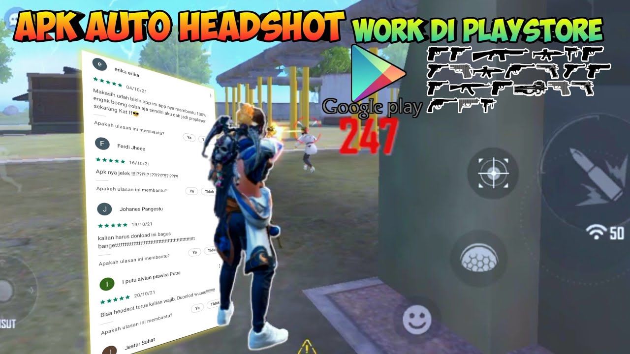 APLIKASI AUTO HEADSHOT FF DI PLAYSTORE AIM RASA CHEATER YouTube