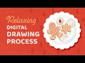 Relaxing drawing  christmas cookies