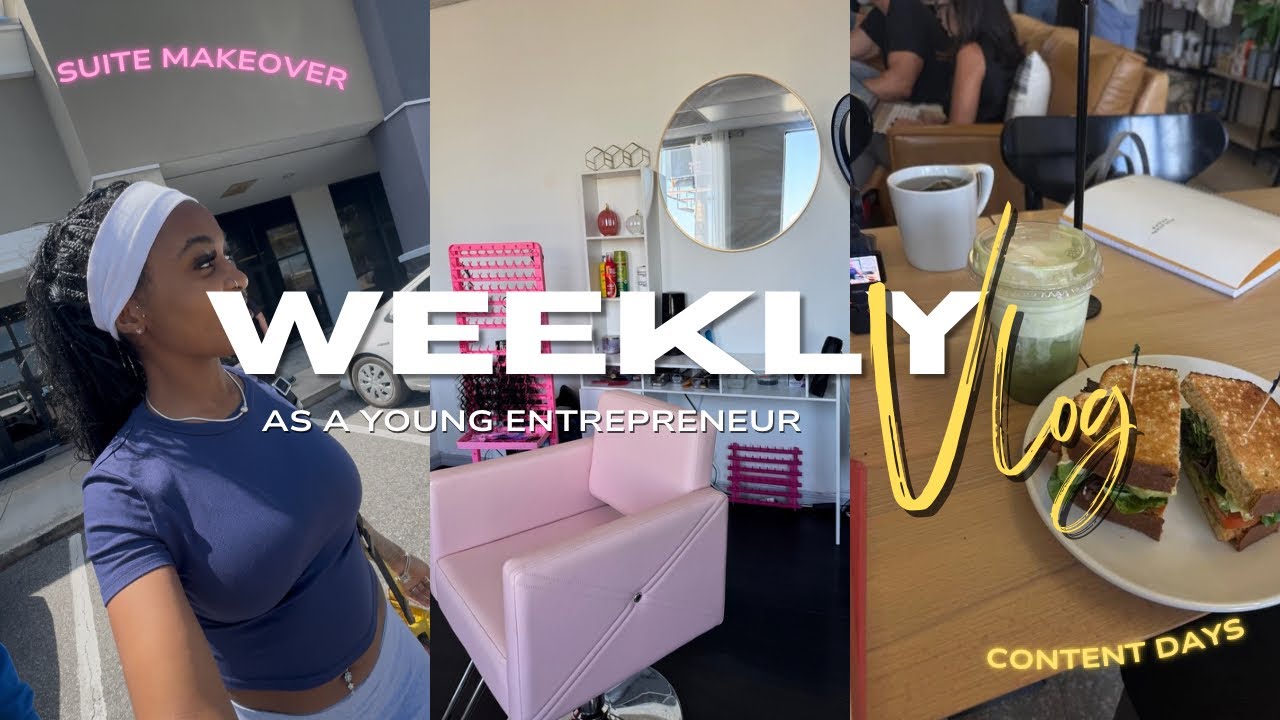 Weekly Vlog: Suite Makeover + Content Days as a Young Entrepreneur 💻💕✨. 