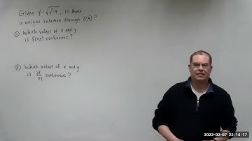 Determining if an ordinary differential equation has a unique solution through a given point.