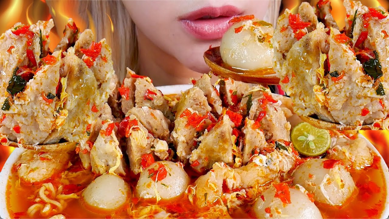 ASMR 😋🔥MIE GEPREK BAKSO URAT JUMBO KUAH PEDAS TEH DEDEW💥 SPICY NOODLE BEEF TENDON MEATBALL