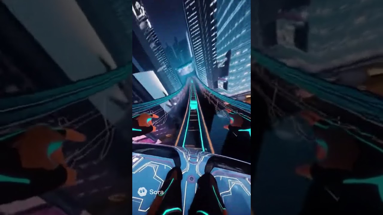 POV: You're on a Cyberpunk Parkour Rollercoaster 🎢 (Neo-Tokyo VR) 