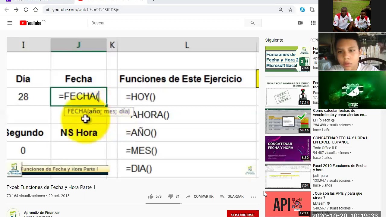 20/10/2020 Sistemas Séptimo 
Semana 34: Función Fecha y Hora Retroalimentacion 