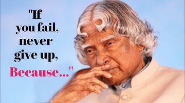 "If you fail, never give up because FAIL means "First Attempt In Learning".