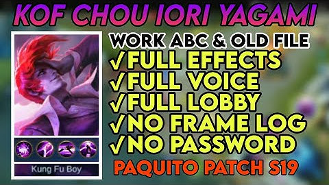 (ABC FILE) KOF Chou Iori Yagami Full Effects + Voice No Password | MLBB | Rymor Official